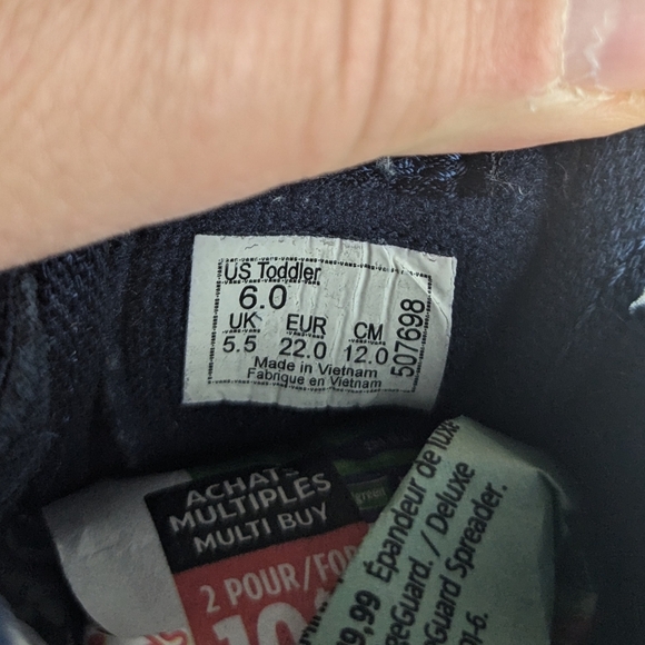 VANS Sk8 Kid Shoes Mid Size 6 Blue Suede Tan Soles 2 Velcros - Picture 10 of 10